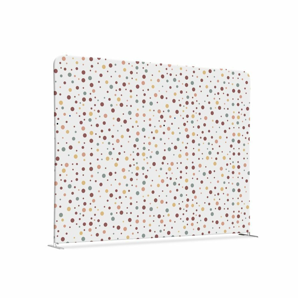 Textil Raumteiler 200-150 Doppel Motiv „Punkte Farbe Erde“