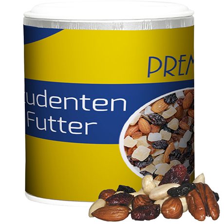 Premium Studentenfutter, ca. 50g, Pappdose Mini