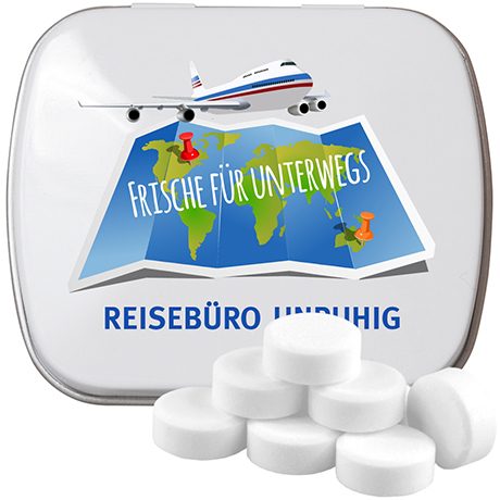 Pfefferminz Drops zuckerfrei, ca. 20g, Mintdose weiß