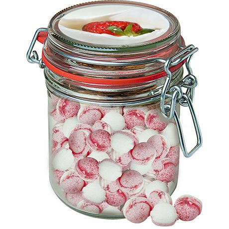 Erdbeer-Joghurt Bonbons, ca. 200g, Bonbonglas Maxi