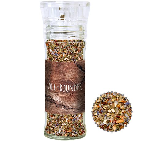 Gewürzmischung Alleskönner, ca. 50g, transparente Gewürzmühle