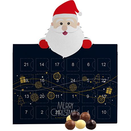 Knusperkugeln-Mix, ca. 50g, Adventskalender Mini Weihnachtsmann