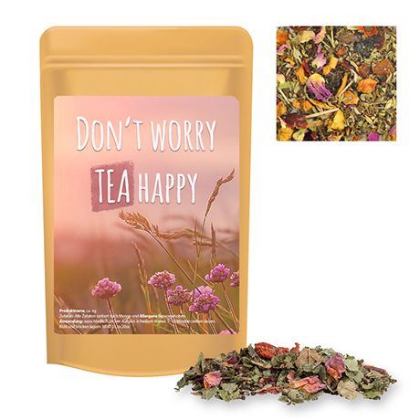 Kräutertee Glücksgefühle, ca. 15g, Standbeutel Mini