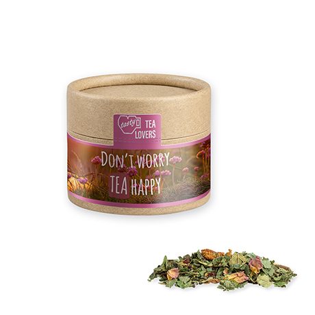 Kräutertee Glücksgefühle, ca. 17g, Kraftpapierdose Mini