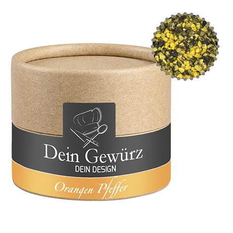 Gewürzmischung Orangen-Pfeffer, ca. 40g, Kraftpapierdose Mini
