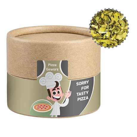 Gewürzmischung Pizza-Kräuter, ca. 10g, Kraftpapierdose Mini
