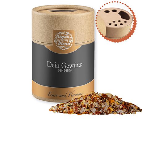 Gewürzmischung Feuer und Flamme, ca. 75g, Kraftpapierstreuer Midi
