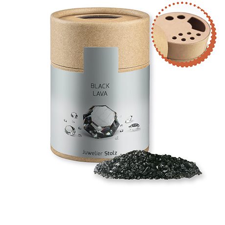 Gewürzmischung Black Lava Salz, ca. 135g, Kraftpapierstreuer Midi