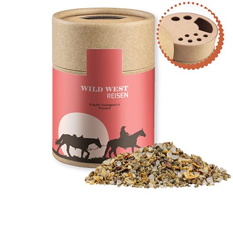 Gewürzmischung Kräuter-Steakgewürz, ca. 45g, Kraftpapierstreuer Midi