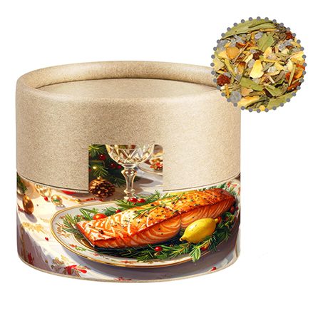 Weihnachts Gewürzmischung Fisch, ca. 30g, Kraftpapierdose Mini