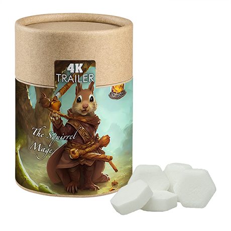 Traubenzucker Orange Drops, ca. 80g, Kraftpapierdose Midi