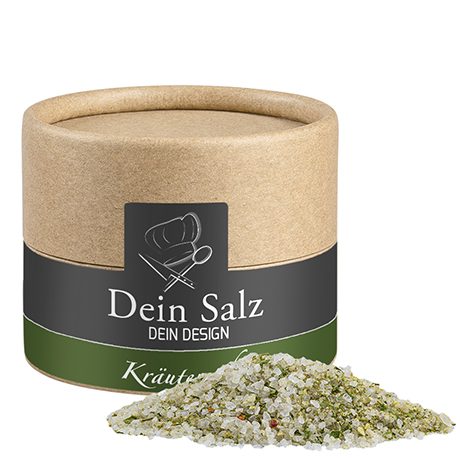 Kräutersalz, ca. 55g, Kraftpapierdose Mini