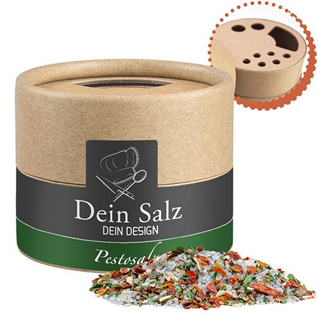 Pestosalz, ca. 40g, Kraftpapierstreuer Mini