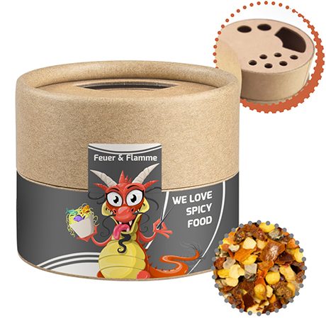 Gewürzmischung Feuer und Flamme, ca. 40g, Kraftpapierstreuer Mini