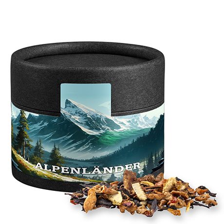 Omas Bratäpfelchen Tee, ca. 25g, Kraftpapierdose Mini schwarz