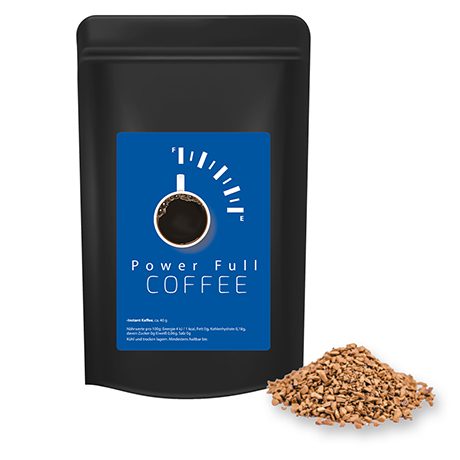 Instant Kaffee, ca. 35g, Standbeutel Midi schwarz