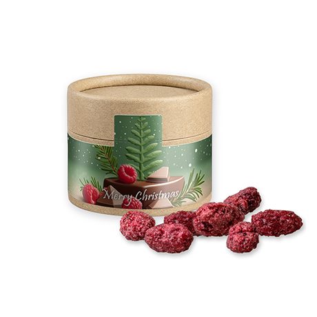 Gebrannte Mandeln Himbeere, ca. 40g, Kraftpapierdose Mini
