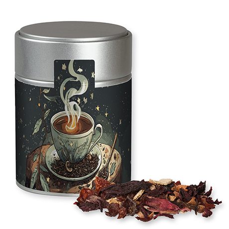 Weihnachts Früchtetee, ca. 60g, Metalldose Midi silber
