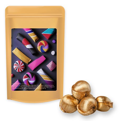 Goldnüsse Bonbons, ca. 80g, Standbeutel Midi