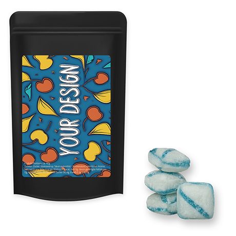 Frische Brise Bonbons, ca. 80g, Standbeutel Midi schwarz