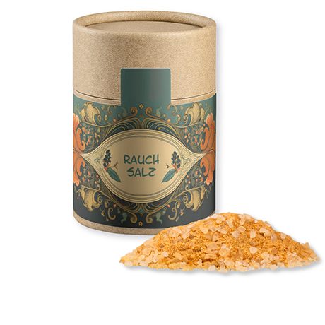 Gewürzmischung Rauch-Salz grob, ca. 130g, Kraftpapierdose Midi