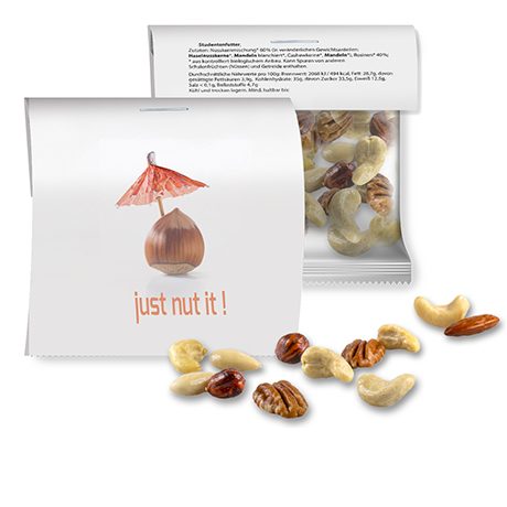 NusskernMix, ca. 30g, Express Maxi-Tüte mit Werbereiter