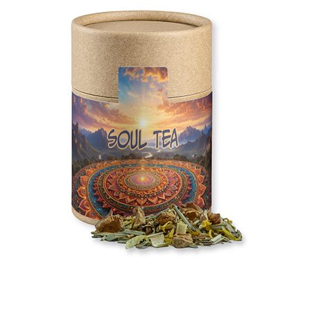 Kräutertee Seelenwohl, ca. 27g, Kraftpapierdose Midi