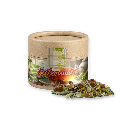 Kräutertee Seelenwohl, ca. 11g, Kraftpapierdose Mini