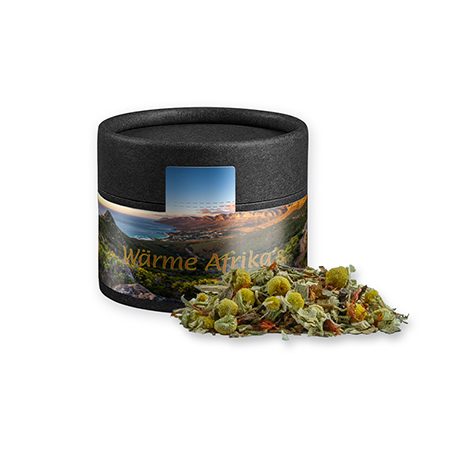 Rotbuschtee Entspannungszeit, ca. 20g, Kraftpapierdose Mini schwarz