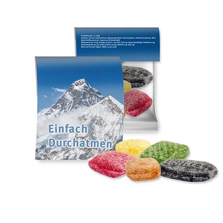 Hustenbonbons, ca. 17g, Express Midi-Tüte mit Werbereiter
