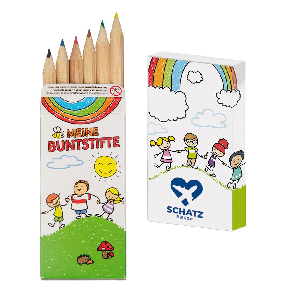 Buntstiftbox, Standard mit 1-c Logoeindruck