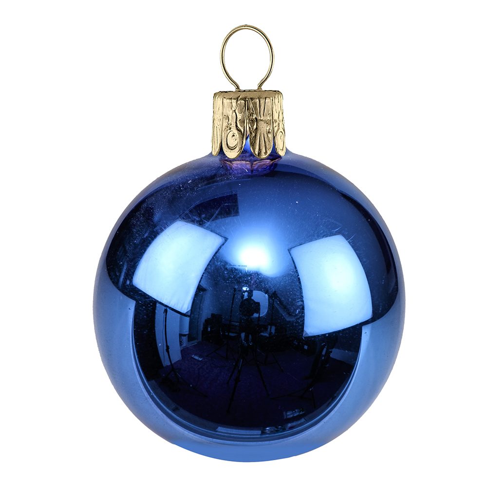 Traditionelle Glaskugel, glanz-blau #833
