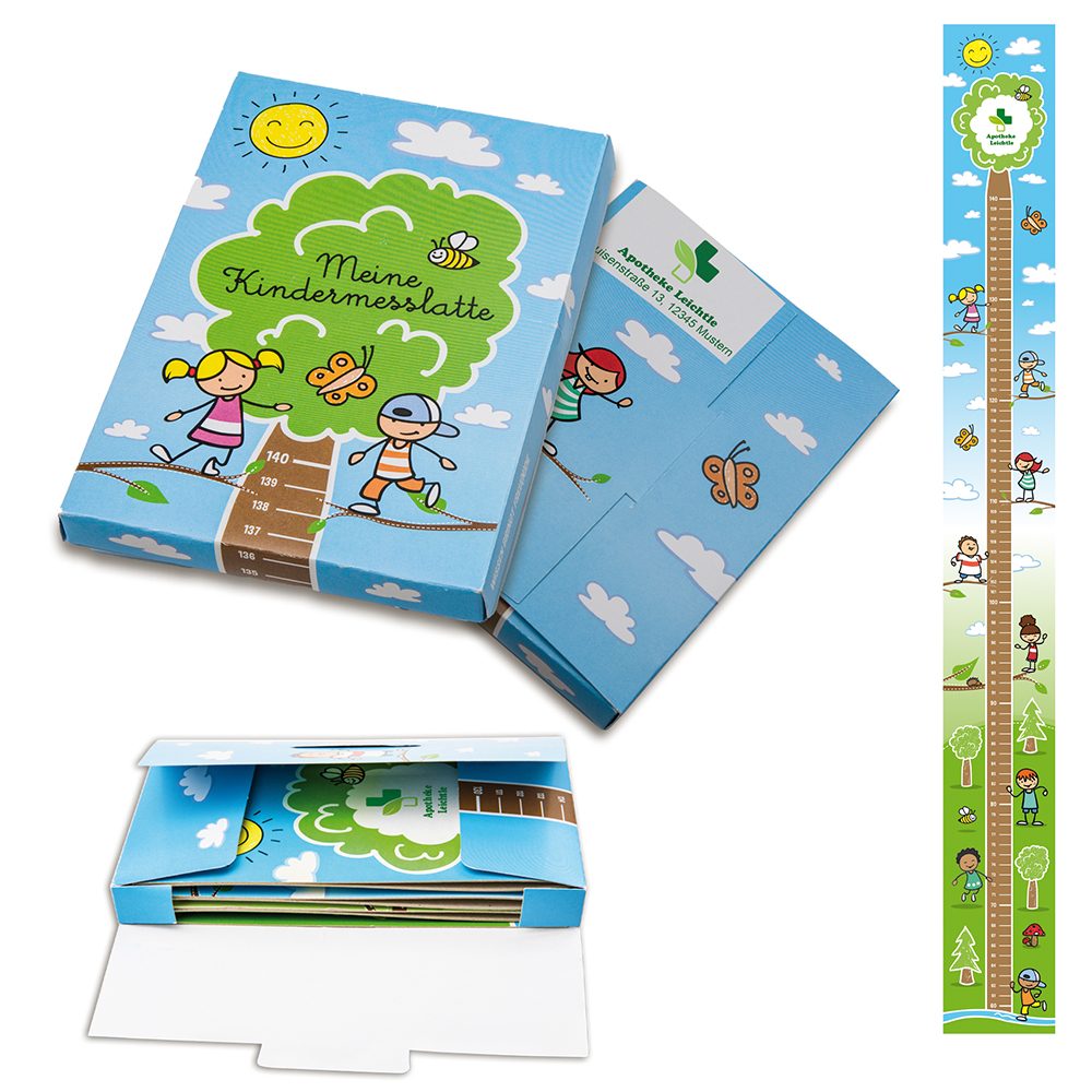 Kindermesslatte, Standard mit 2-c Logoeindruck