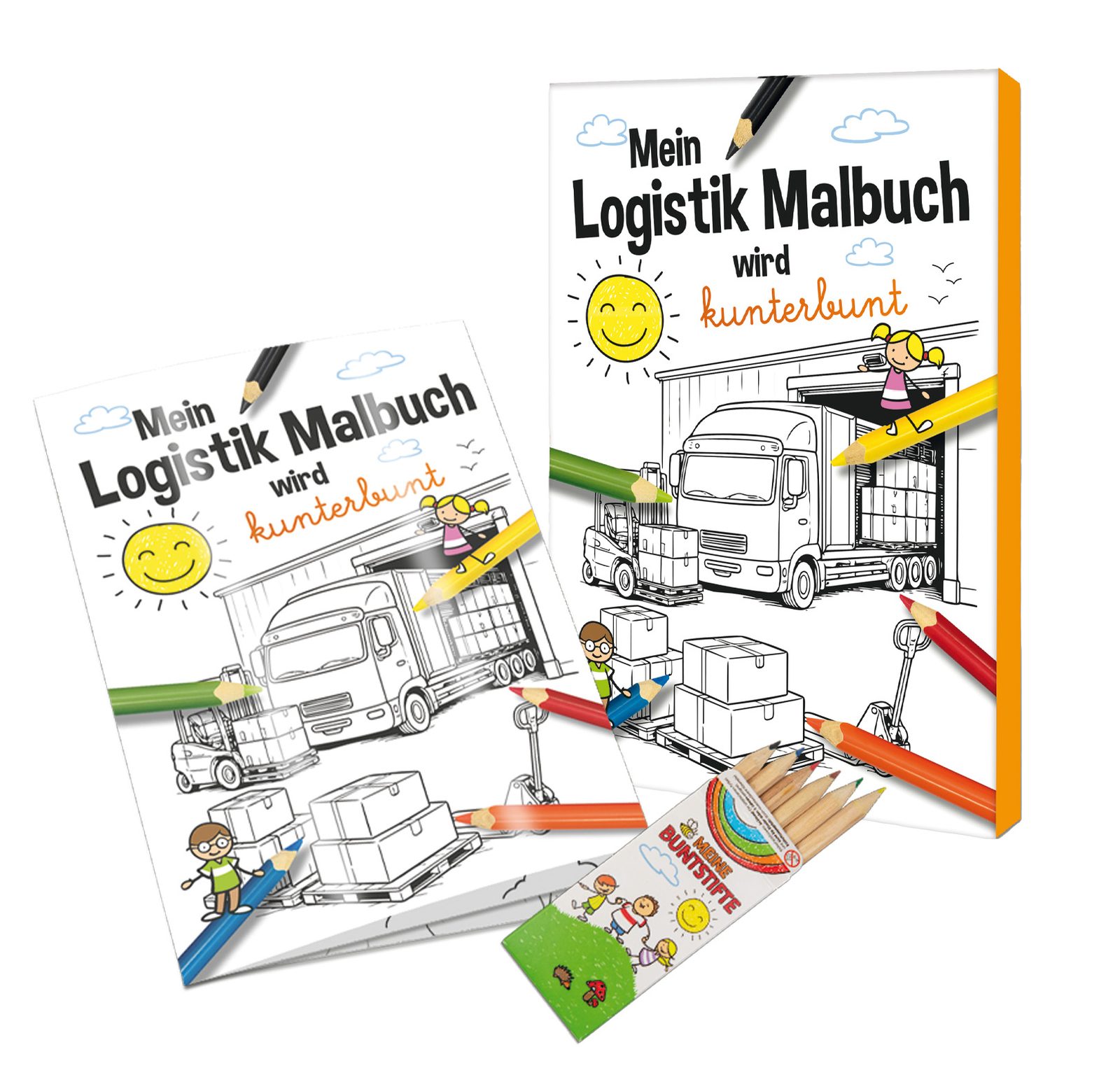 Malbuch / Mal-Set A6 - Logistik