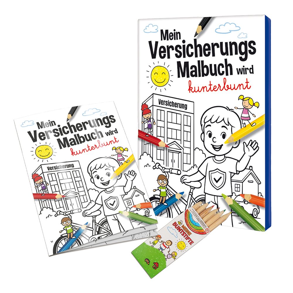 Malbuch / Mal-Set A6 - Versicherung