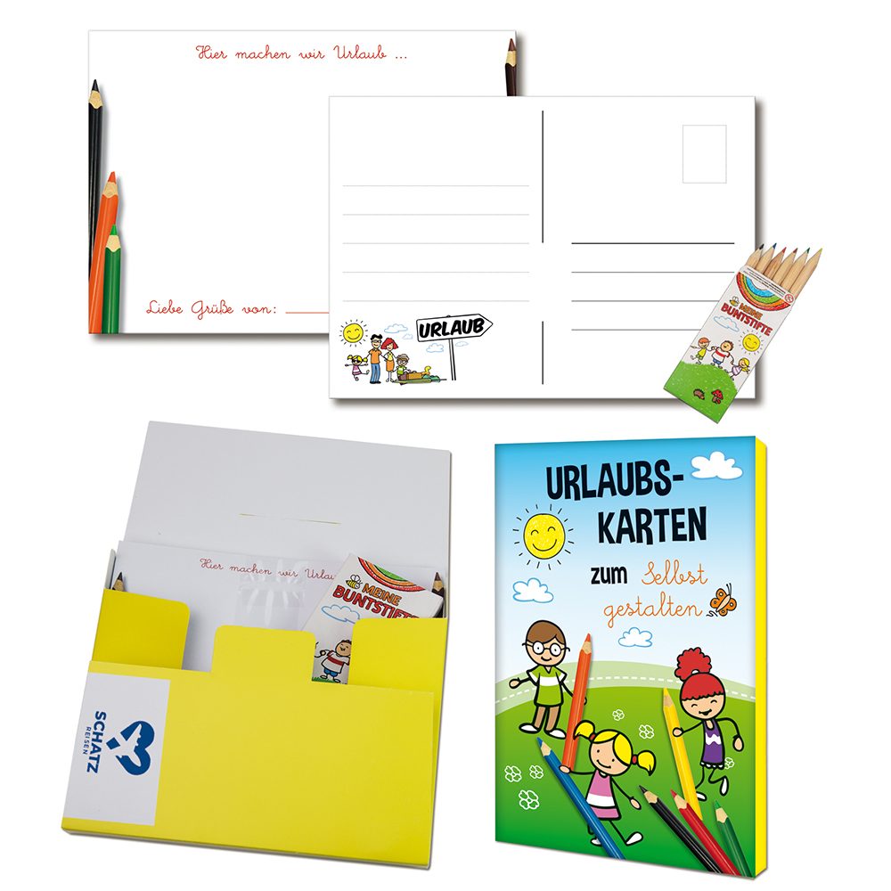 Postkarten-Set, Standard mit 1-c Logoeindruck