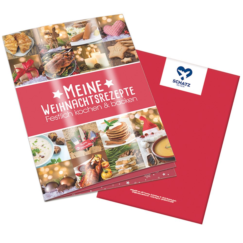 Rezeptbuch-Set "Weihnachten", Rezeptbuch mit 1-c Logoeindruck