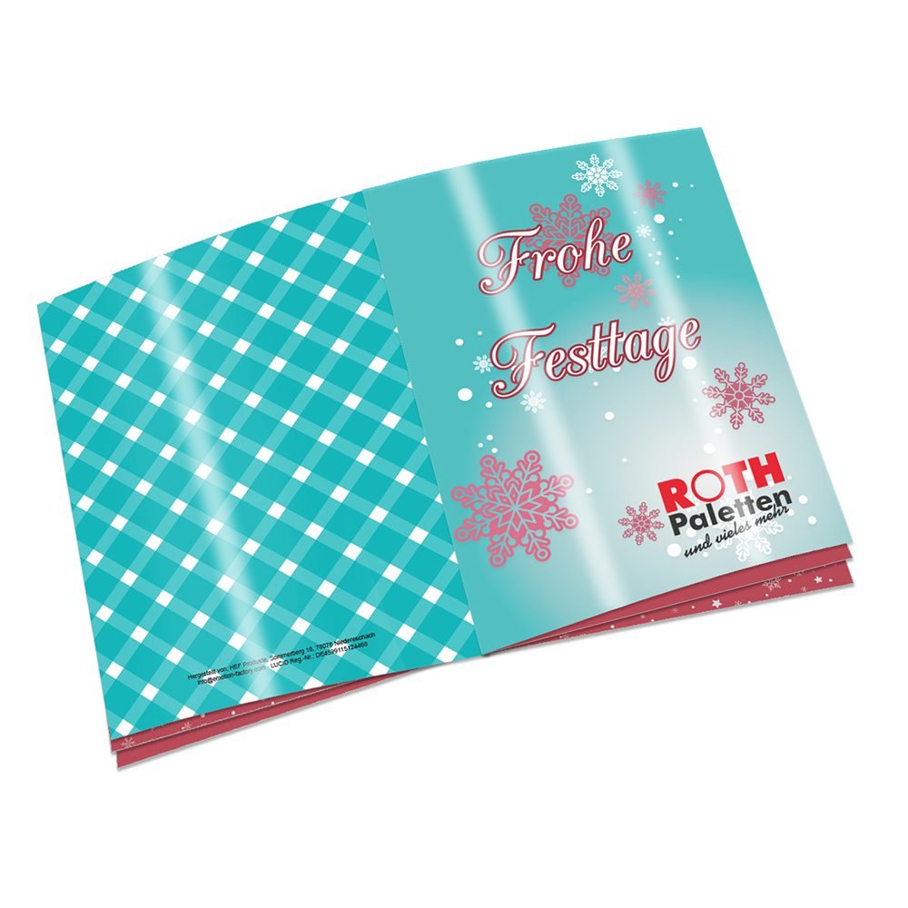 Rezeptbuch-Set "Weihnachten", Rezeptbuch - individuell - Digitaldruck 4/0-c (ab 500 Stk.)