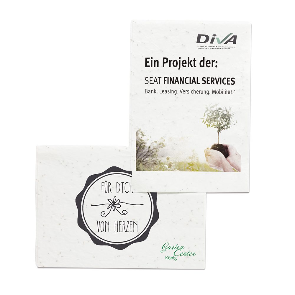 Samenpapier DIN A7, Mohnblume, Druck 4/4-c