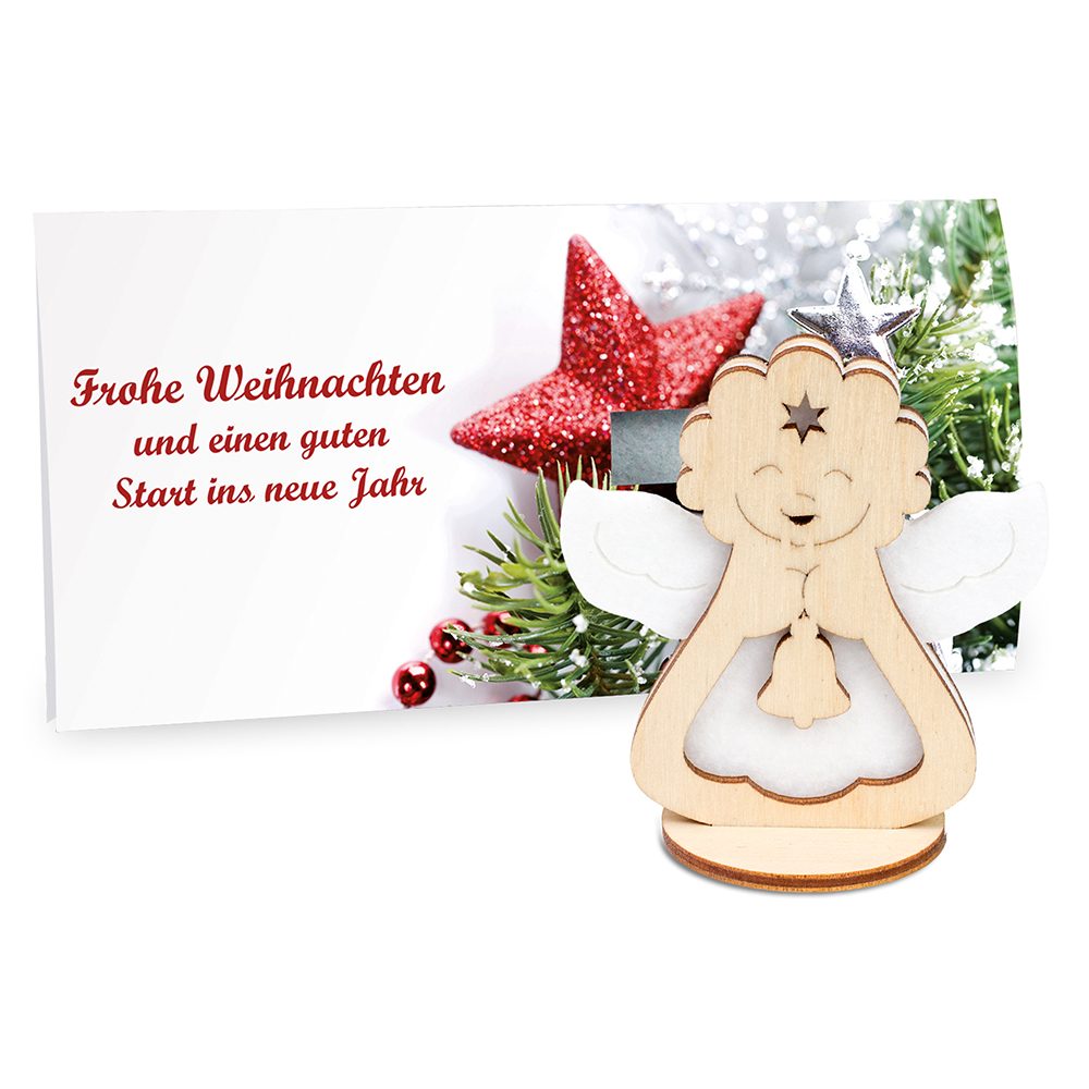 Steckfiguren-Karte Filz Premium, Engel Premium 4/4-c