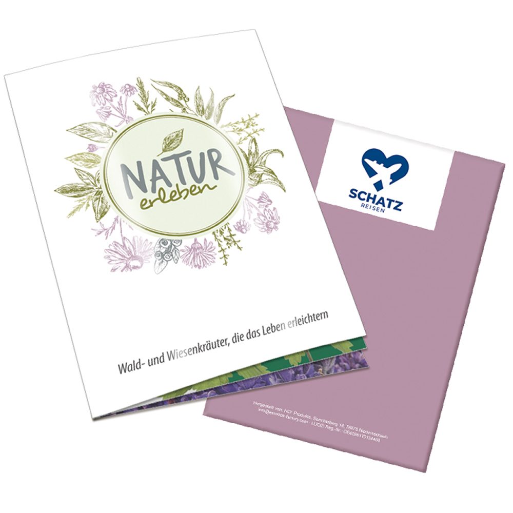 Themen-Set „Natur erleben“, Heft - mit 1-c Logoeindruck