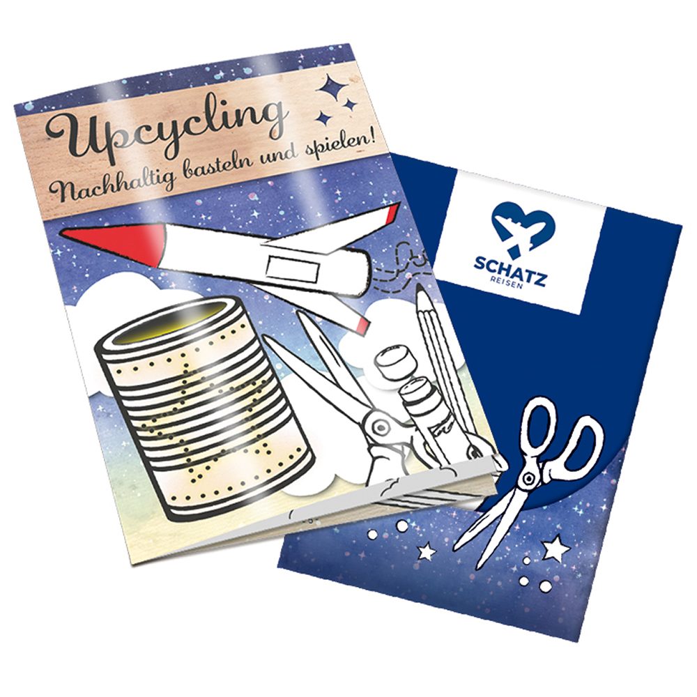Upcycling-Heft, Alltagsgegenstände - Tampondruck 1-c
