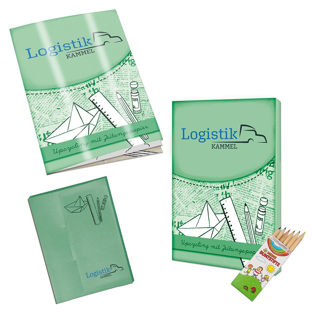 Upcycling-Set, Toilettenpapierrollen - individuell 4/0-c (ab 500 Stk.)