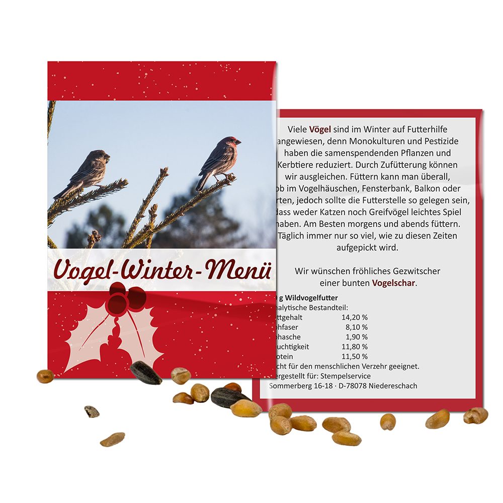 Vogelfutter-Tütchen, Standardmotiv