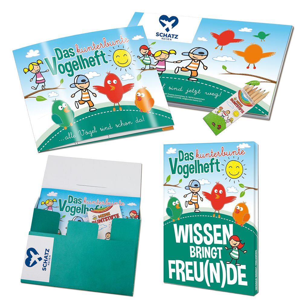 Wissen-Set „Das Vogelheft“, Set - mit 1-c Logoeindruck