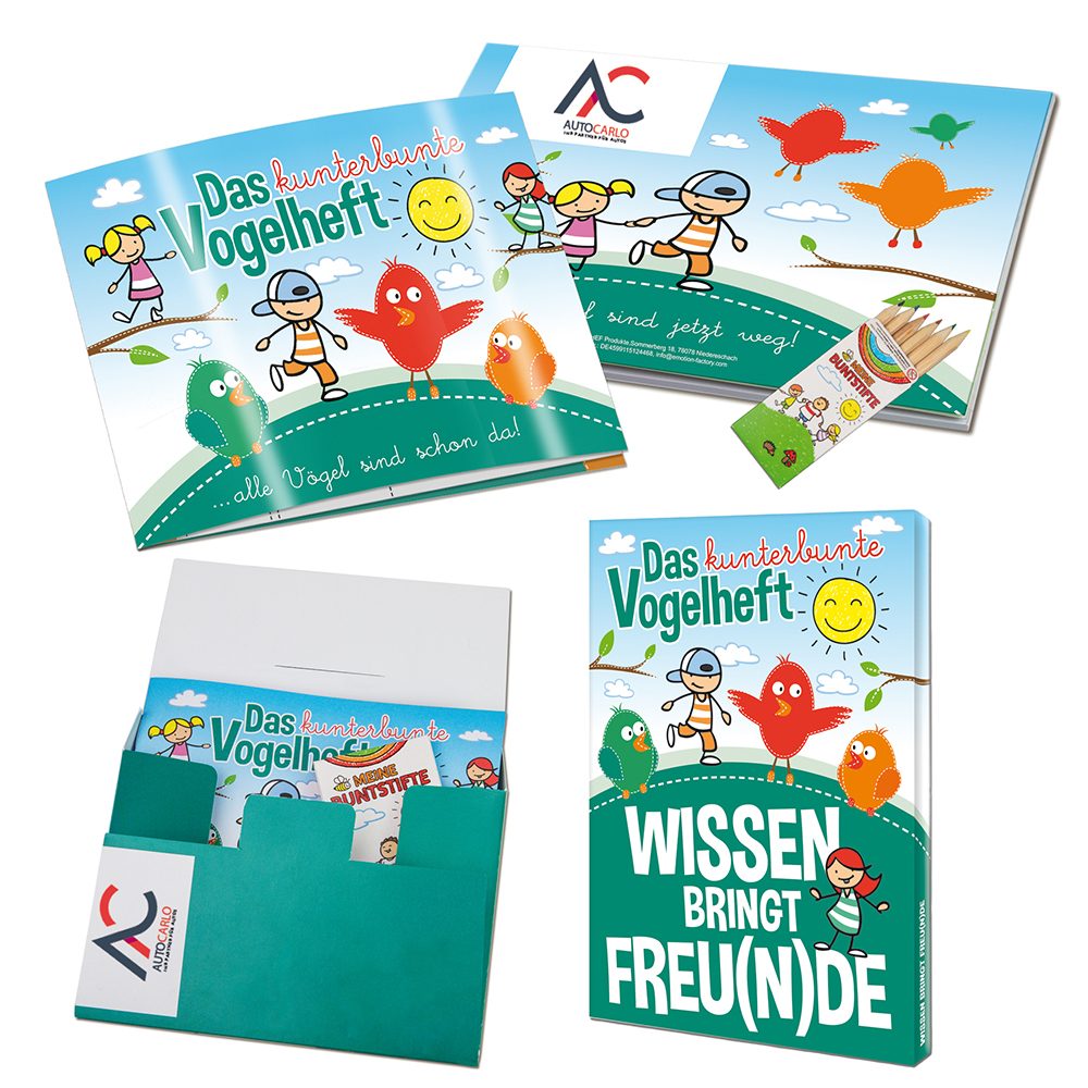 Wissen-Set „Das Vogelheft“, Set - mit 2-c Logoeindruck