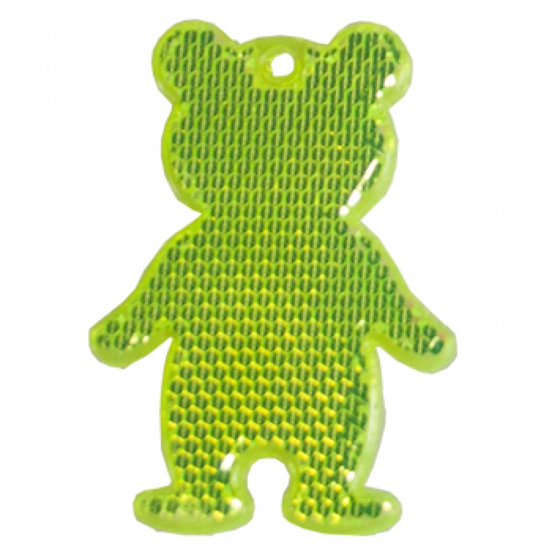 Fußgängerreflektor Bär, neongelb · one size
