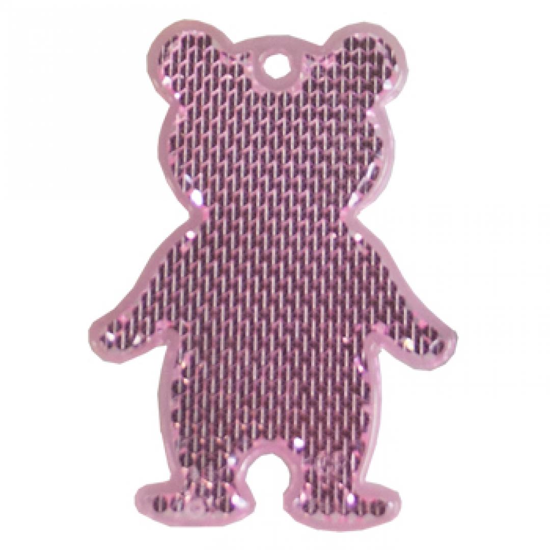 Fußgängerreflektor Bär, rosa · one size