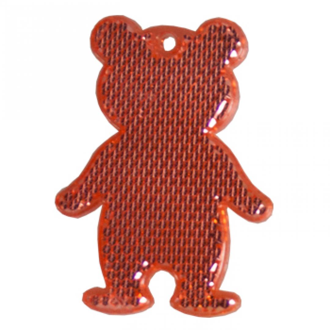 Fußgängerreflektor Bär, rot · one size