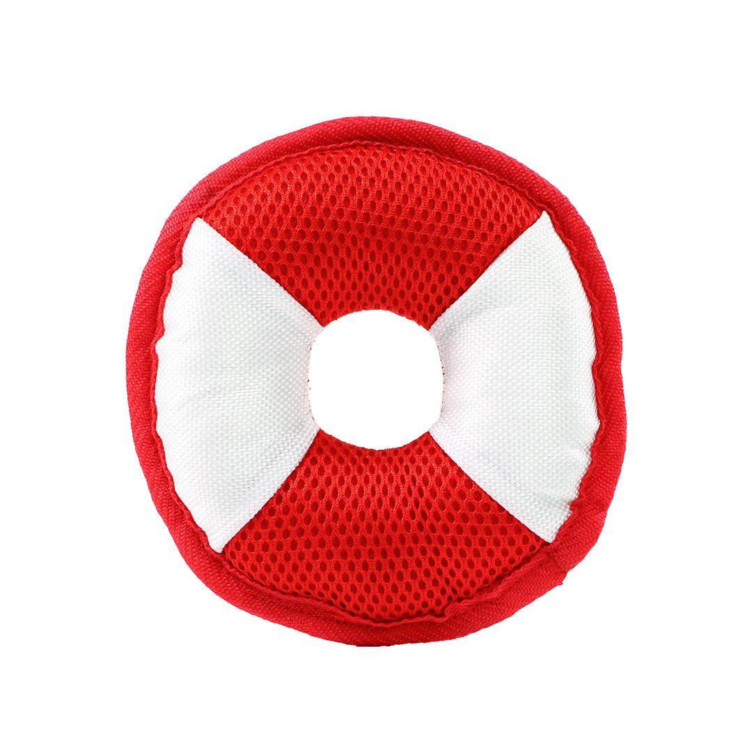 Hundespielzeug Flying Disc, weiß/rot · S